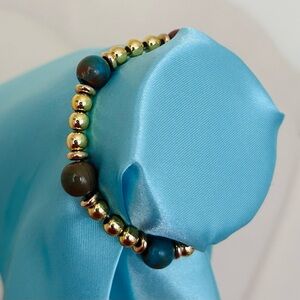 Gold and bold beaded bracelet